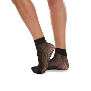 Stems 2Pk Micro Fishnet Sneaker Socks, Black